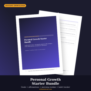 Personal Growth Starter Bundle printable PDF mockup